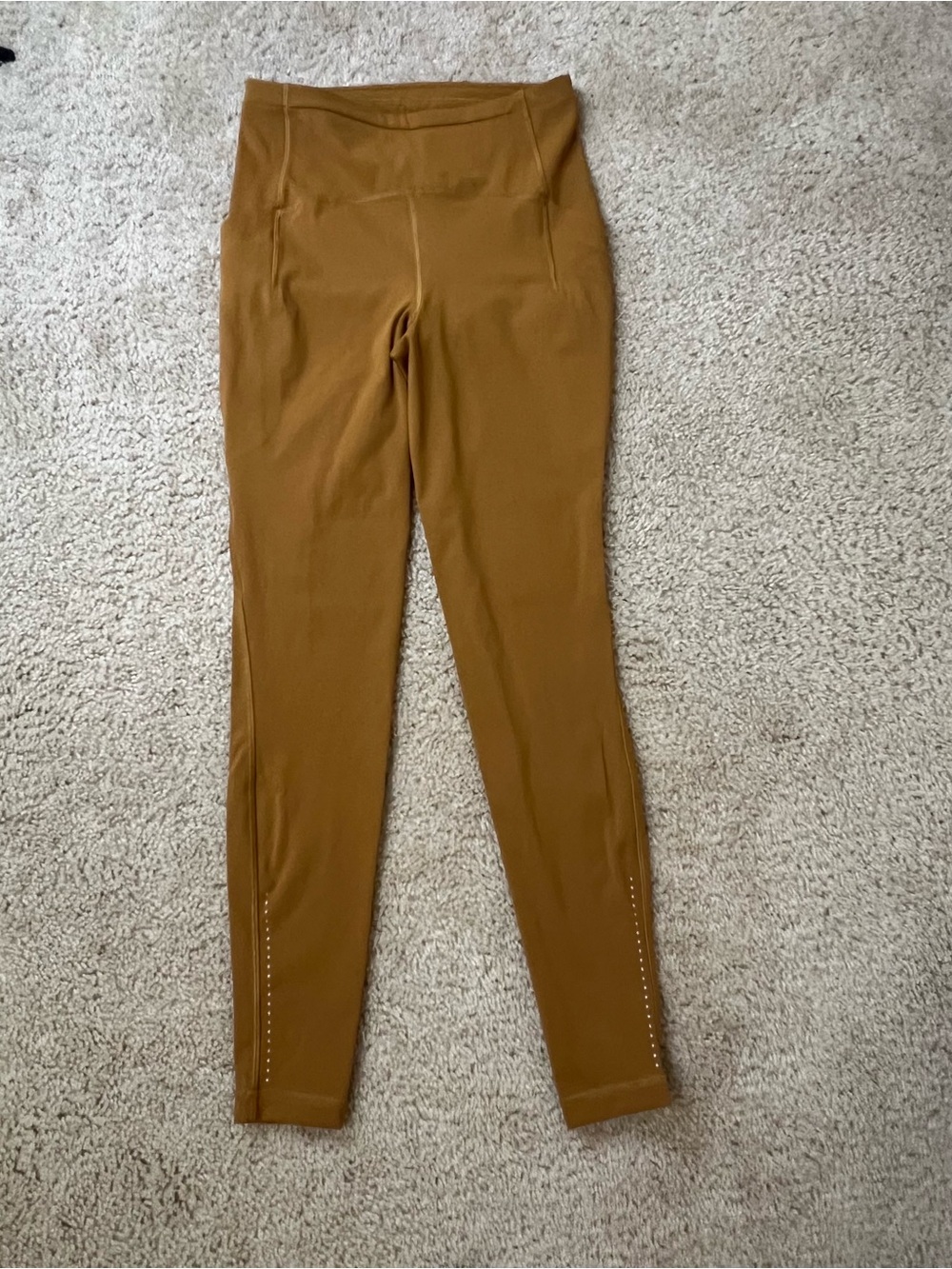 Lululemon Fast and Free High-Rise Leggings with pockets Mustard Yellow Size 6
